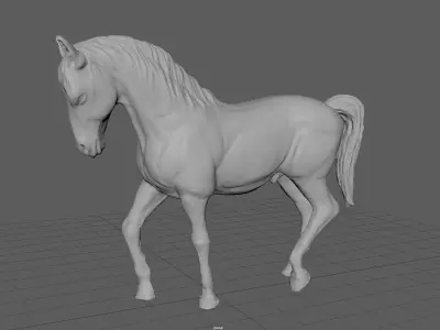 SPANISH HORSE Low-poly 3D model