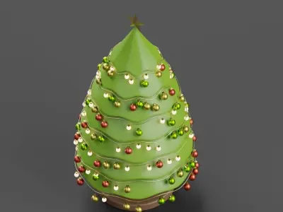 Christmas Tree with decoration 3D model