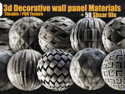 50 3d Decorative wall panel materials Texture