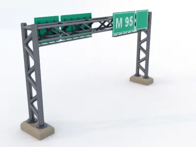 Highway Sign 3D model