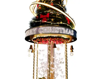 Christmast Booth Event 3D model