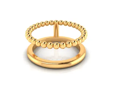 Ring M161 The luxury female abstract ring wedding 3D print model