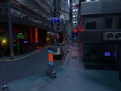 Super large cyberpunk city 3D model