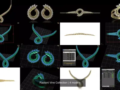 Radiant Vine Collection 3D Model Pack