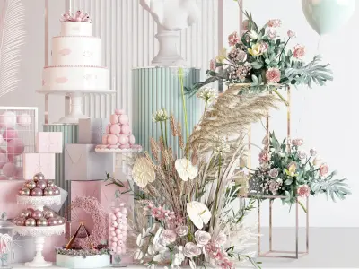 Floristry Fine art display 3D model