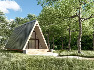 A-frame House Detail 3D model 3D model