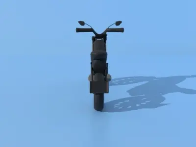Low poly motorcycle Low-poly 3D model from CGTrader