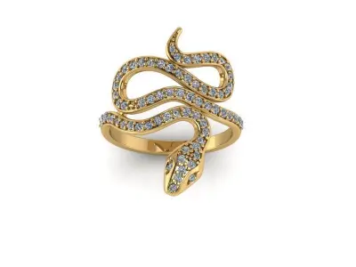SNAKE RING 3D print model 7
