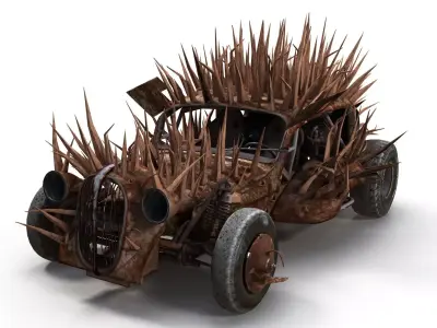 Plymouth Rock Fury Road Low-poly 3D model