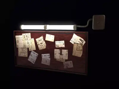  Wooden board Low-poly 3D model