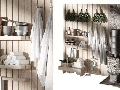 Filling for saunas and baths 3D model