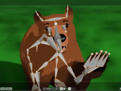 For Anime - Cartoon Bear 3D model
