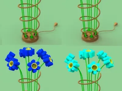 Bouquet of flowers Free 3D model