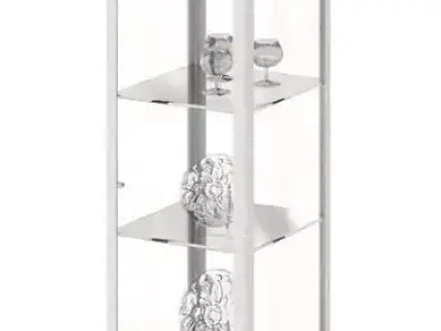White Space Saving Shelf For Decoration 3D model
