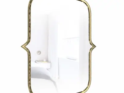 Portishead Metal Glam Accent Mirror 3D model