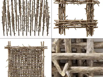 Branch thick decor fundament n2  3D model