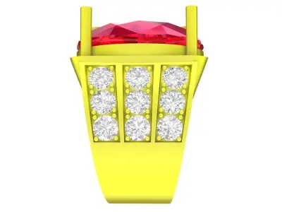 A7865 Diamond Fashion Men Ring 3D print model