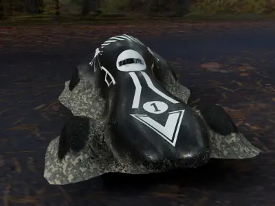 improvised car Low-poly 3D model