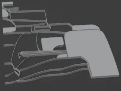 F1 Renault R25 Wall Silhouette Front  3D print model