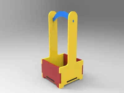 Flower Box For Laser Cut  3D print model purchase