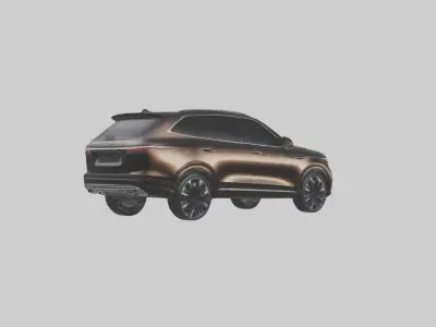 Luxury SUV with Advanced Technology model Low-poly 3D model