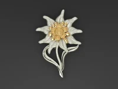 Pendant edelweiss  3D print model