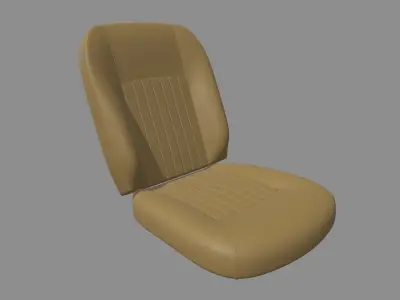 Car Seat 010 Low-poly 3D model