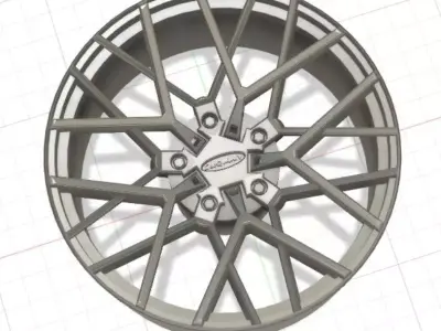 TSW Sebring Wheels with Tires and Brakes for 3D Print 3D print model