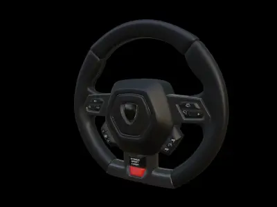 Steering Wheel Low-poly 3D model by romilton11ity