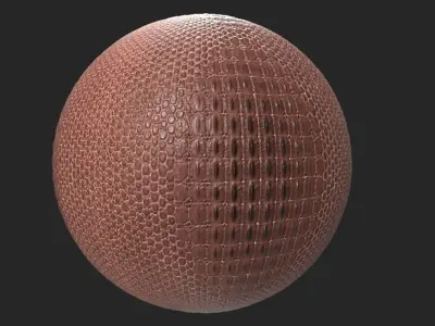 crocodile back leather 3D model