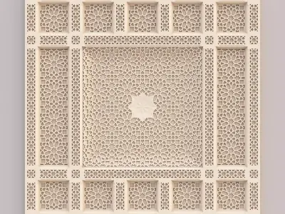 Classic Islamic Ceiling 001 3D model