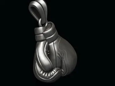boxing gloves pendant  3D print model