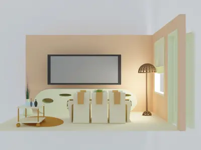 Living room 3D model