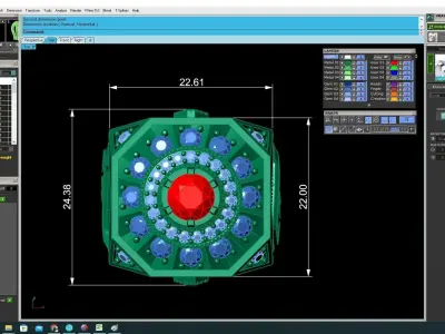 Luxury Octagon Ruby Halo Signet Ring for Men 3714 3D print model