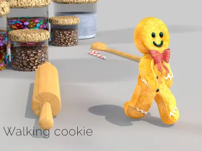 Cookie Doll Walking 3D model