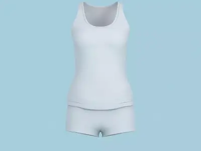 Sport Bra 3 Low-poly 3D model