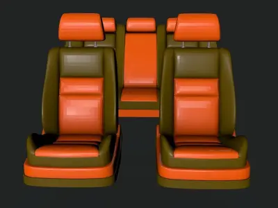 Car seats 3D model