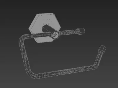 Orchid Diamond Paper Holder Capless 3D model