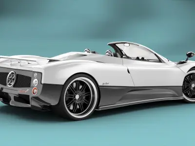 Pagani Zonda F Roadster RIGGED 3D model