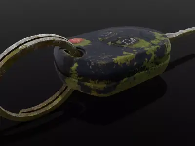 Dirty Key 3D Model  Low-poly 3D model