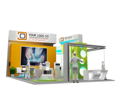 Booth Exhibition Stand a466b 3D model