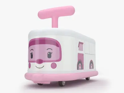Ambulance Toy Push Car 3D model