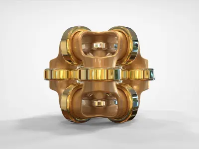 Geometric Sculpture Low-poly 3D model