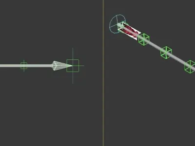 SPORT---ARCHERY---Arrow arrow with wooden shaft Low-poly 3D model