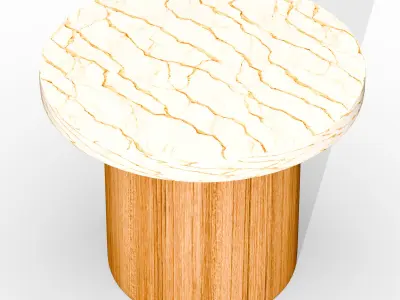 Coffee Table Set Low-poly 3D model