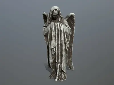 angel statue 1 Low-poly 3D model
