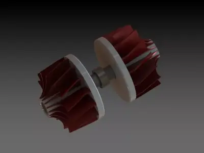 Turbocharger propeller Free 3D model