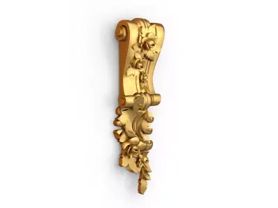 Decorative Bracket carved classic cnc 3d printing 02 3D print model