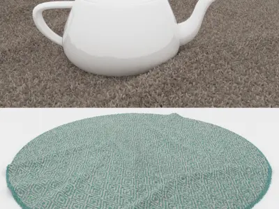 Round Rug Set 269 3D model
