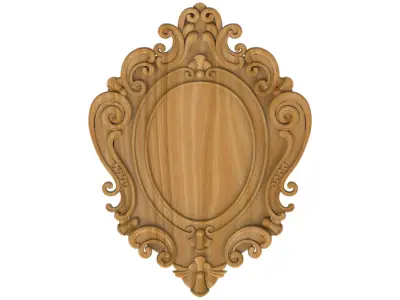 Carved picture frame STL 3D model 67